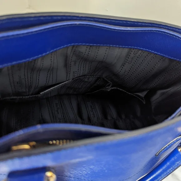 Authentic Salvatore Ferragamo top handle bag in cobalt baltik blue - Picture 11 of 14